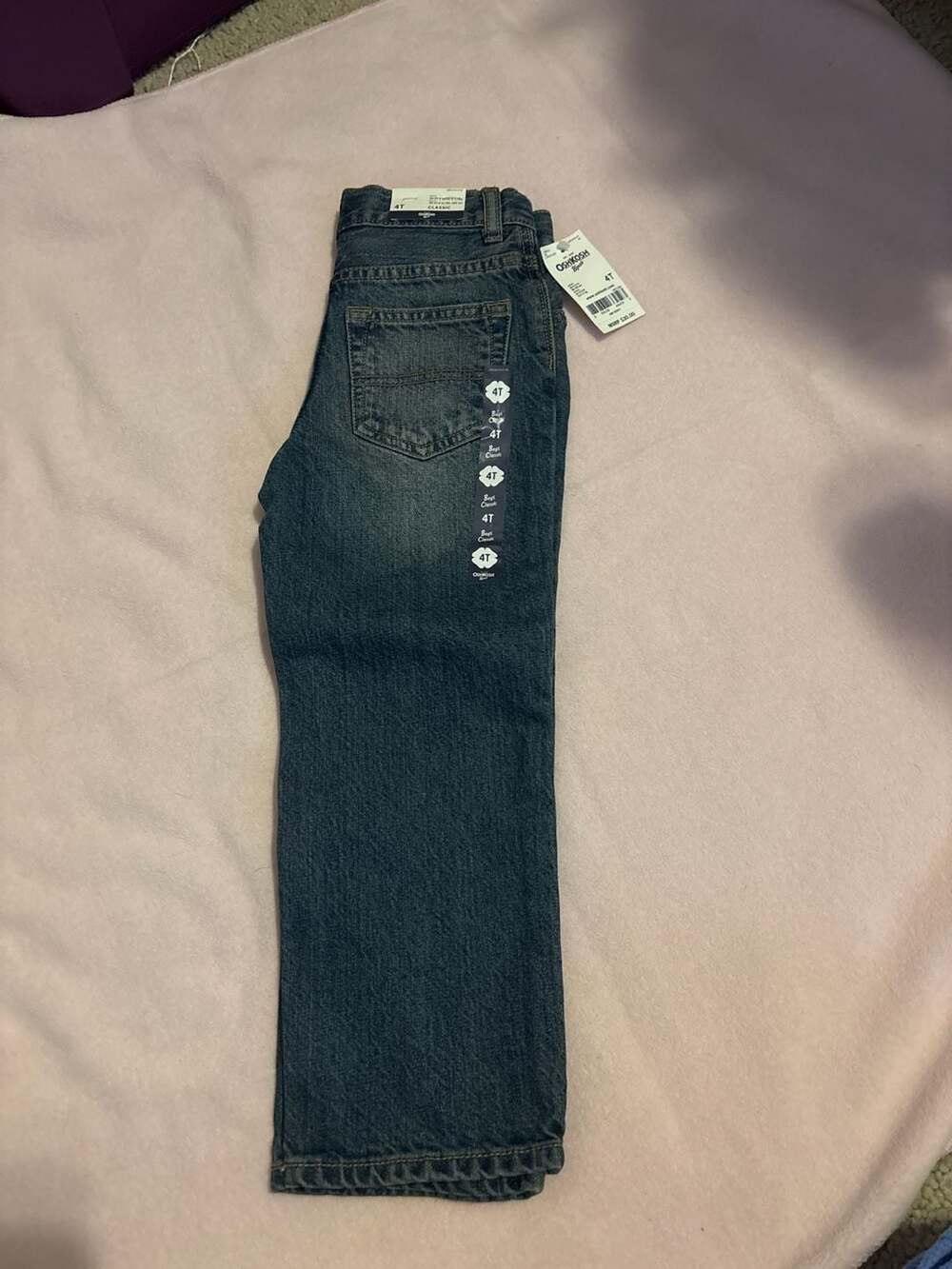 NWT OshKosh B'gosh Toddler Boys 4T Classic Straight Leg Denim Jeans
